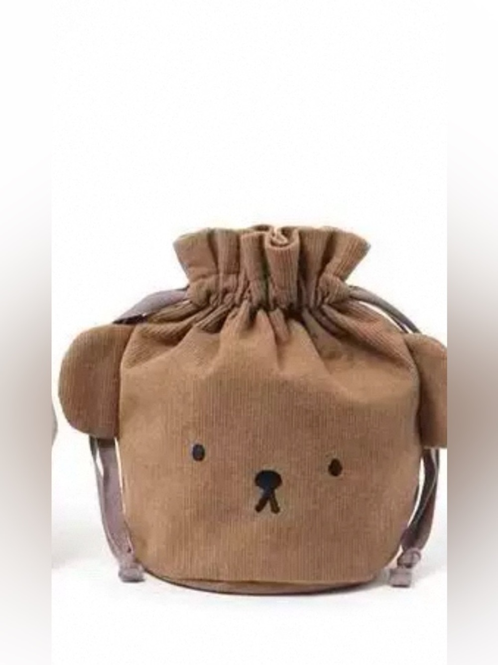 Miffy Brown Bear Drawstring Mini Bag / Pouch – Kawaii Corduroy Style